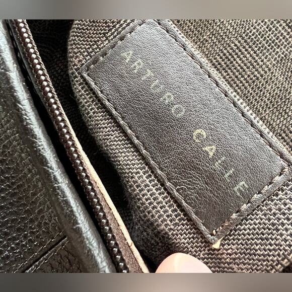 Arturo Calle Genuine Espresso Leather Shoulder Bag Cross Body Made In Columbia - Picture 10 of 11